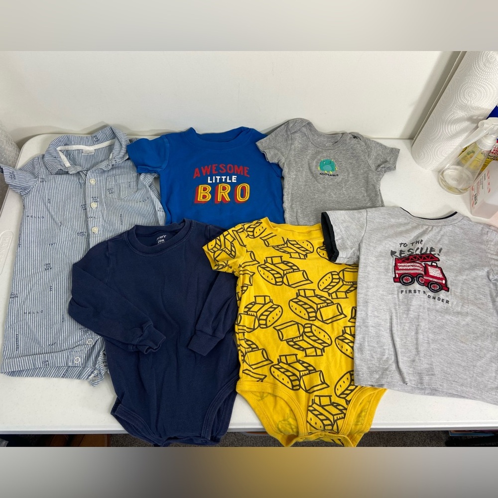 NWOT EUC BUNDLE Carter’s baby boy’s jumper onesie shirt 24 months‎ clothing set
